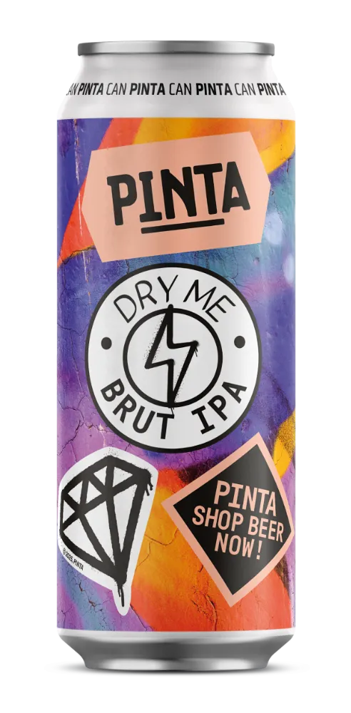 PINTA Dry Me Brut IPA pivo plechovka extra suché