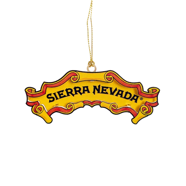 Sierra Nevada Banner vánoční ozdoba mosazná