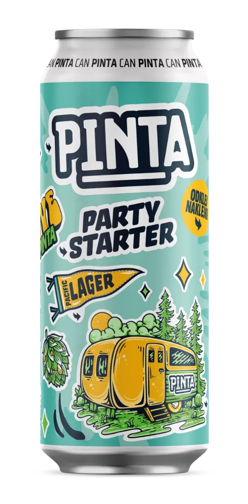 PINTA Party Starter Pacific Lager pivo 500 ml chmelové