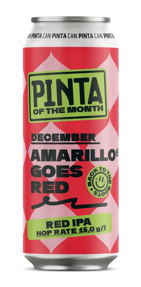Browar Pinta Amarillo Goes Red IPA pivo 500 ml červené