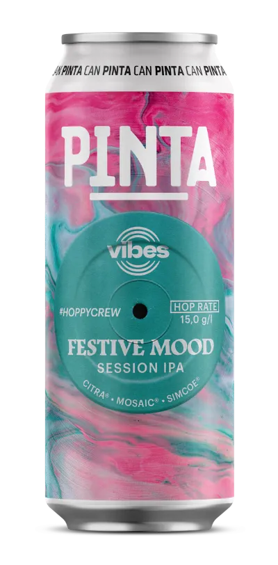 PINTA Vibes Festive Mood Session IPA pivo 500 ml lehké