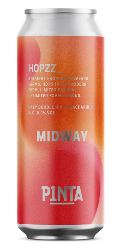 PINTA Hopzz_ Midway Hazy Double IPA pivo broskvové