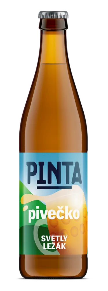 Browar Pinta Pivečko světlý ležák pivo 500 ml 4,5%