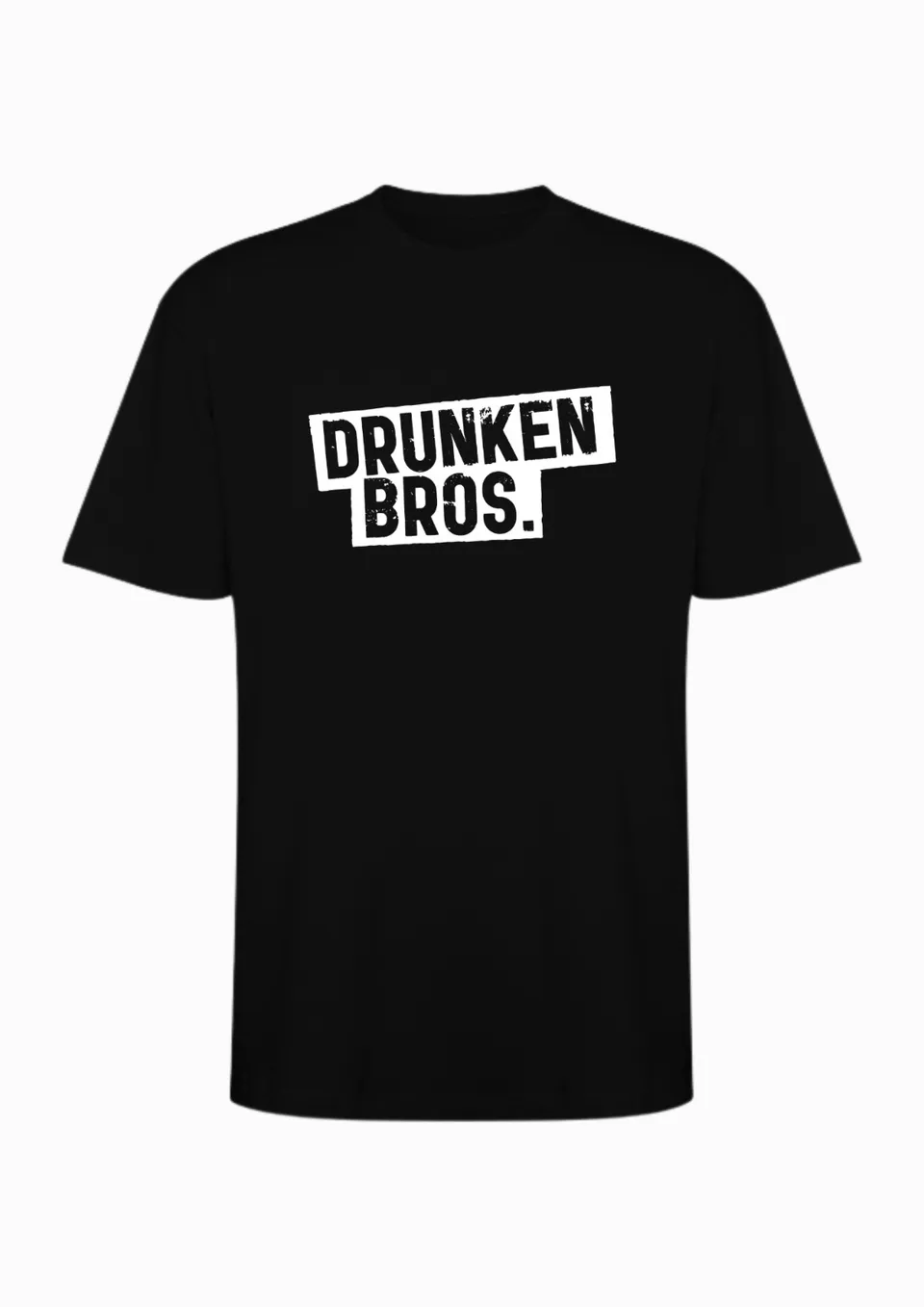 Drunken Bros. Clásica tričko černé bavlněné