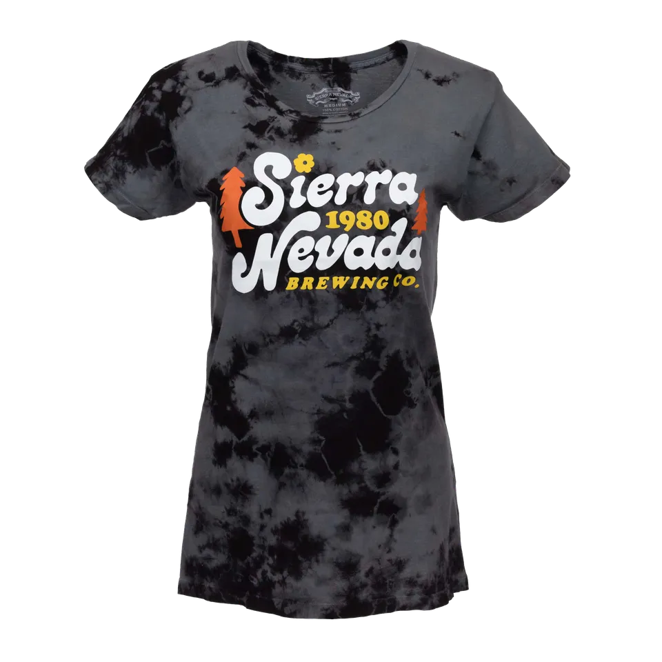 Sierra Nevada Retro Acid Washed dámské černé tričko
