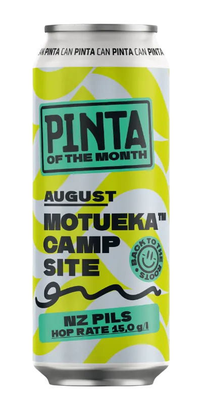 PINTA Camp Site Motueka NZ pils pivo 500 ml citrusové