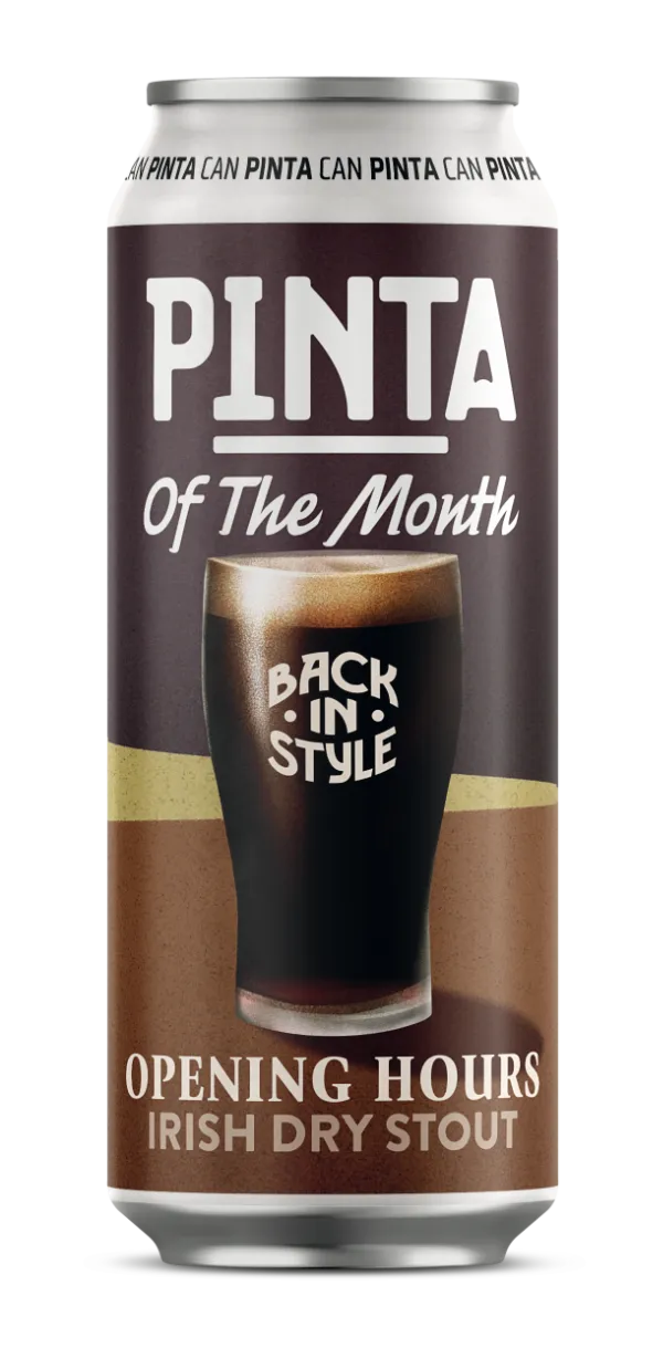 PINTA Opening Hours Irish Dry Stout pivo suché