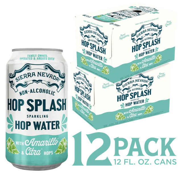 Sierra Nevada Hop Splash chmelená perlivá voda Citra 12-pack