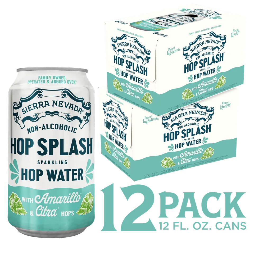 Sierra Nevada Hop Splash chmelená perlivá voda Citra 12-pack