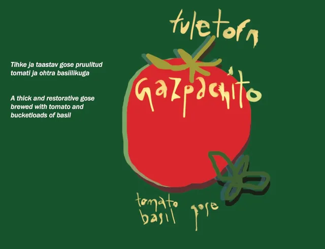 Tuletorn Gazpachito gose rajčatové pivo bazalka 4,7 %