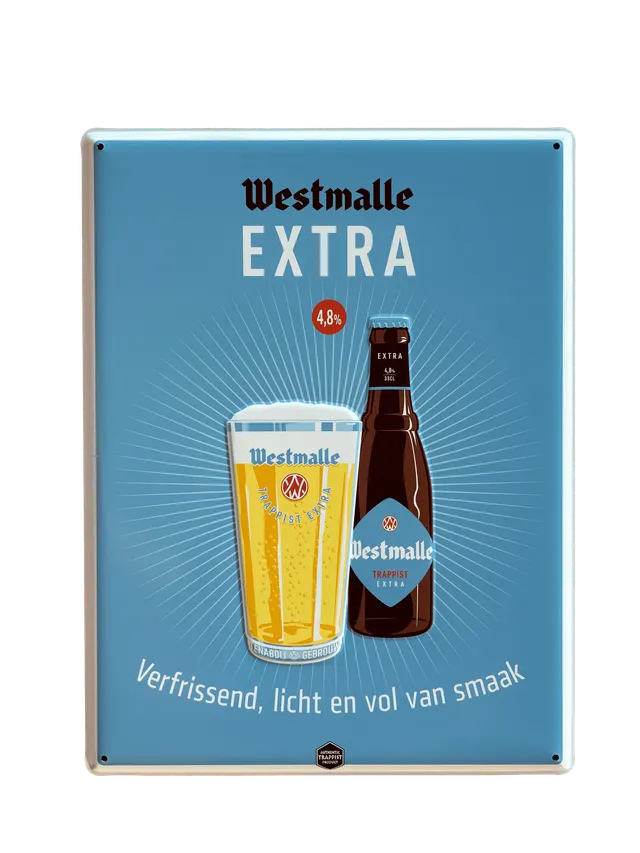 Westmalle Extra reklamní cedule plechová 40x30