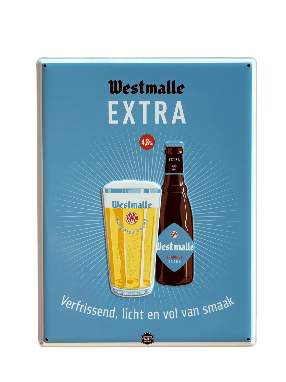 Westmalle Extra reklamní cedule plechová 40x30