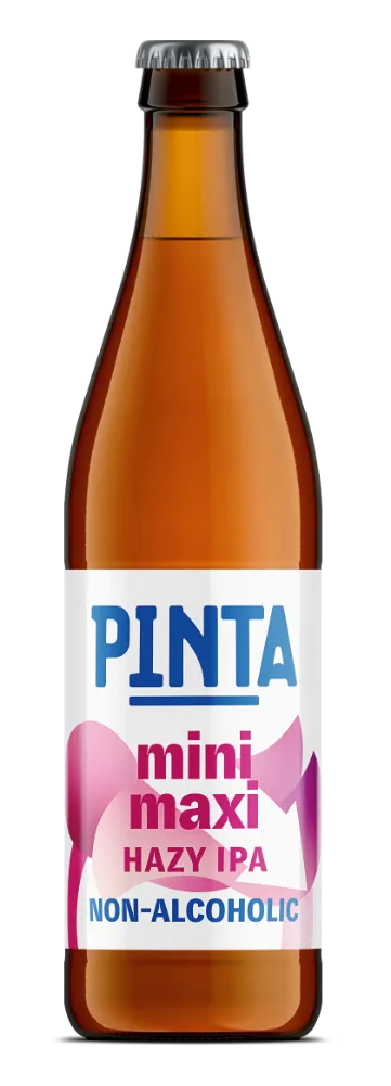Browar Pinta Mini Maxi Hazy IPA nealko pivo láhev citrusové
