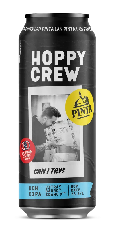 PINTA Hoppy Crew Can I Try DDH DIPA pivo 500 ml silná 8,2 %