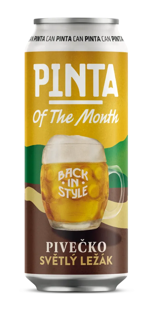 PINTA Pivečko Světlý Ležák pivo 500 ml 4,5 %