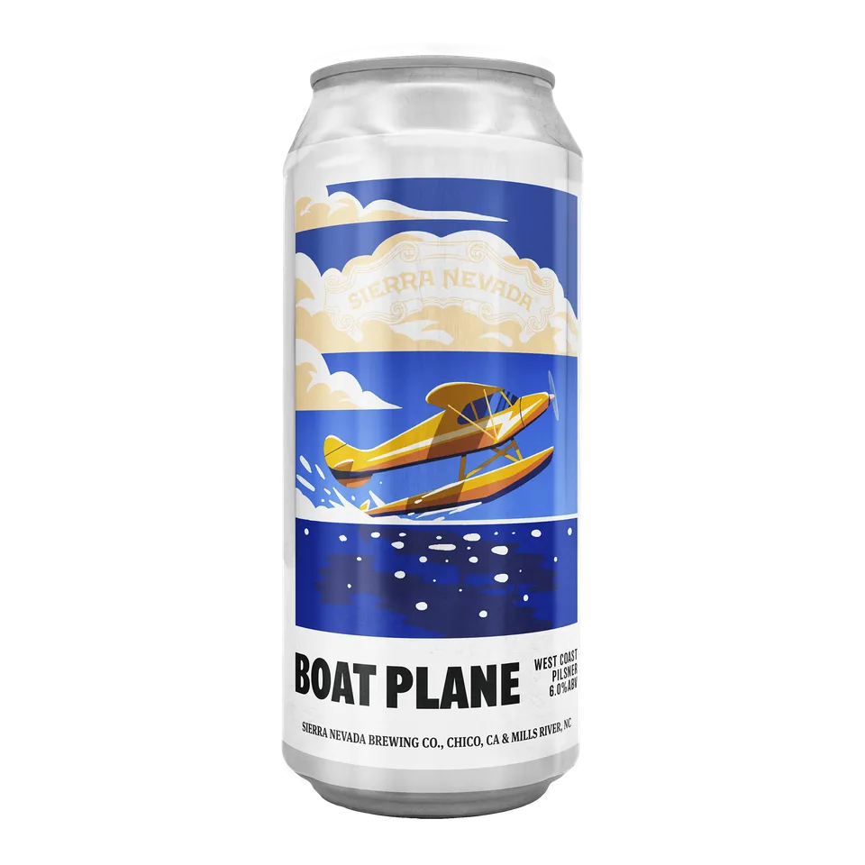 Sierra Nevada Boat Plane west coast pilsner pivo chmelové