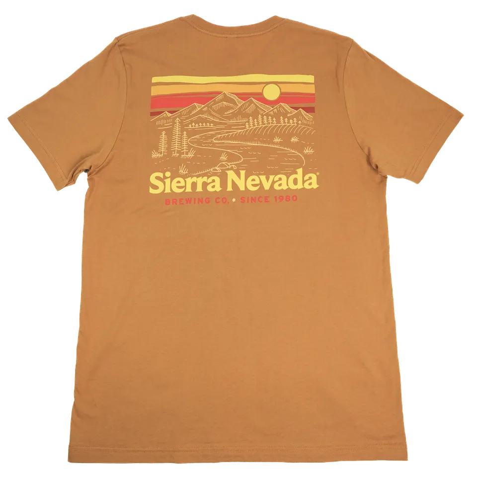 Sierra Nevada Trail tričko Toast béžové s horami