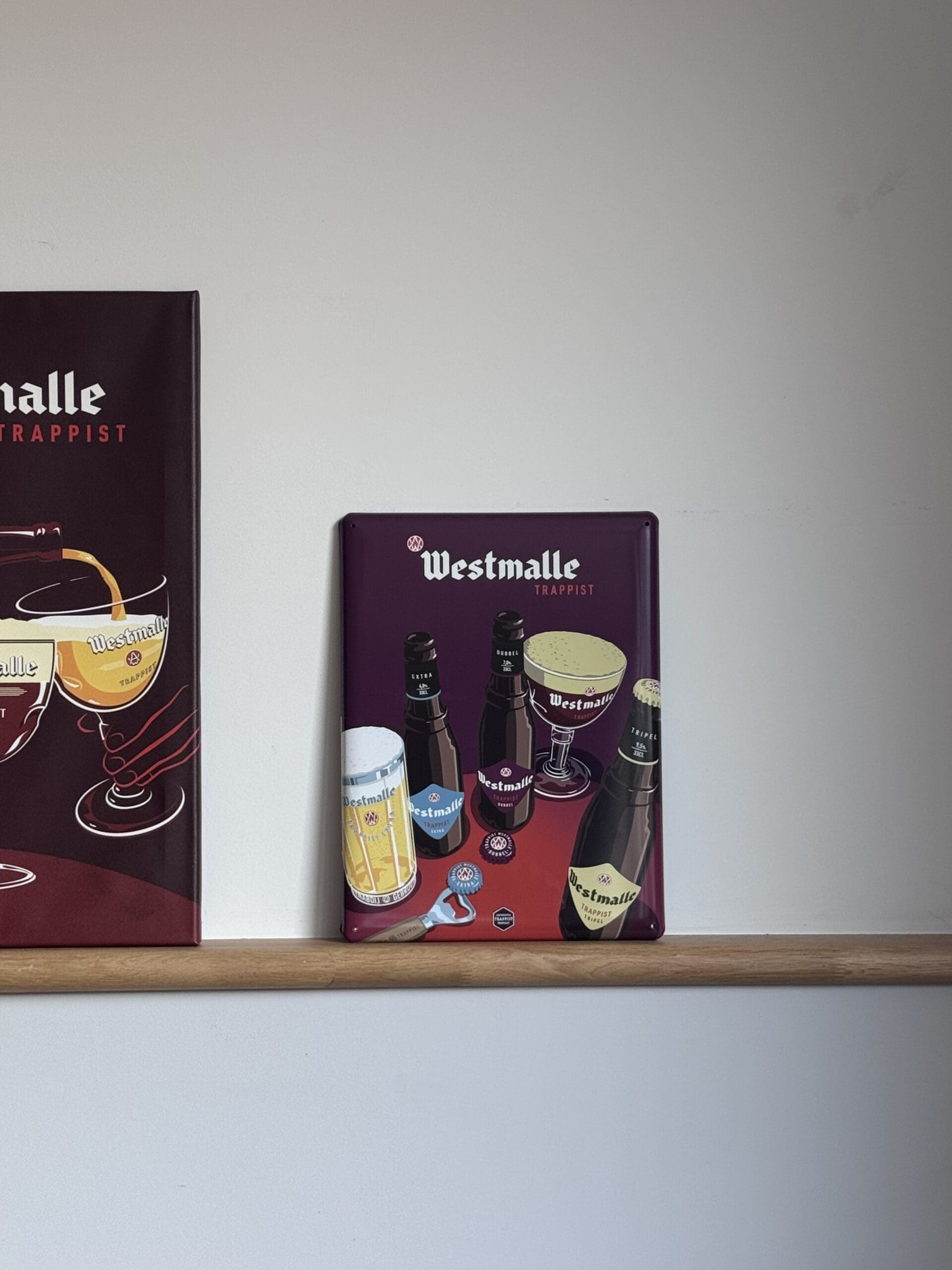Westmalle reklamní cedule plechová 40x30 kalich