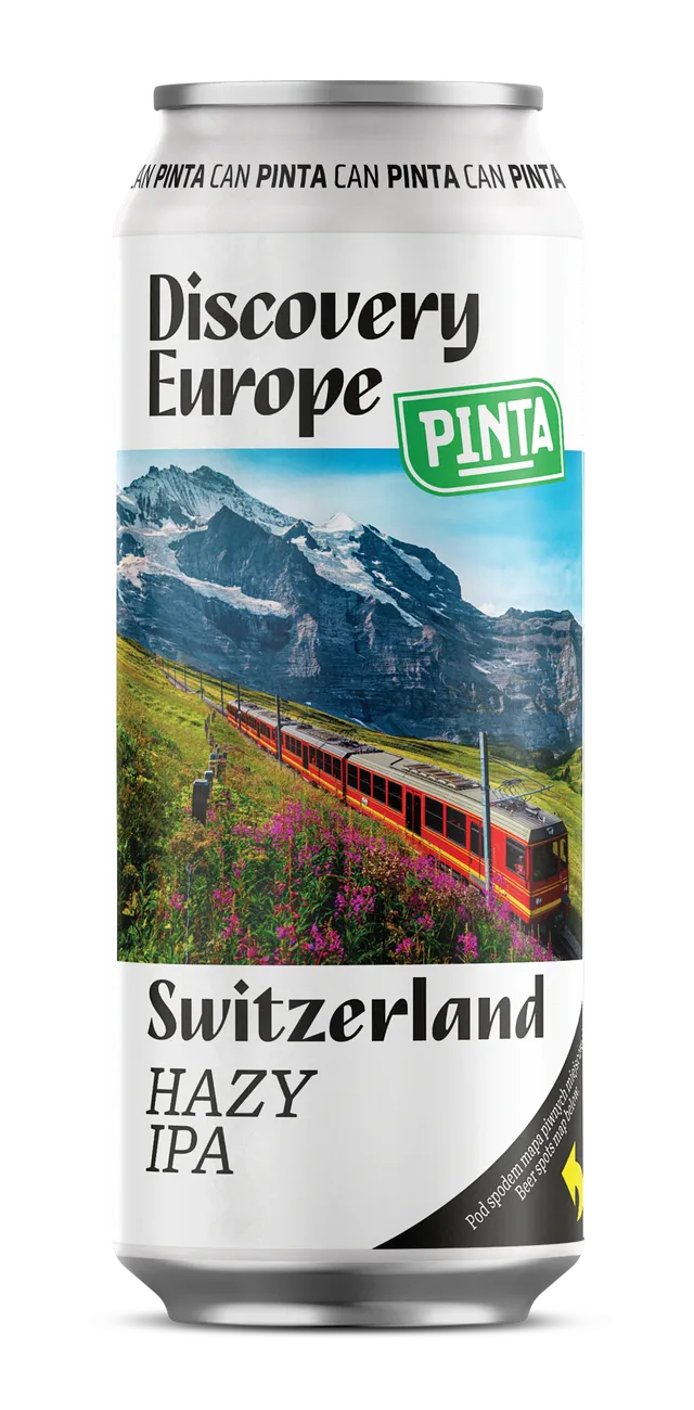 Pinta Discovery Europe Switzerland hazy IPA 6,5% plechovka