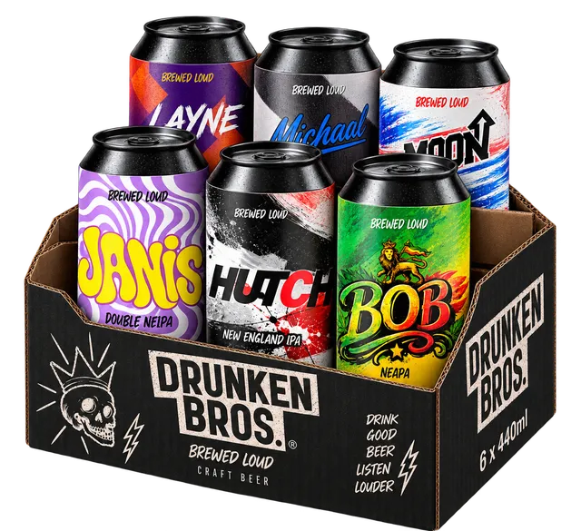 Drunken Bros mix 6 plechovek řemeslné pivo na míru