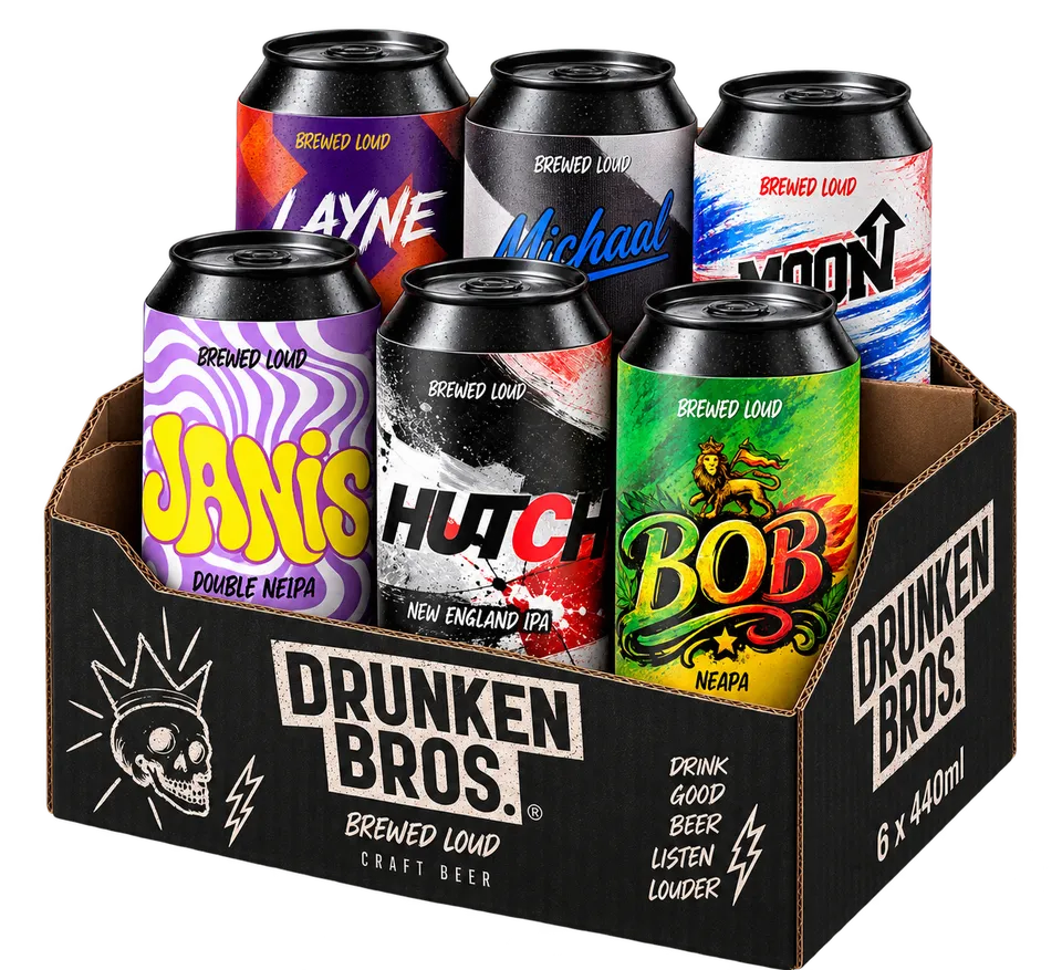 Drunken Bros mix 6 plechovek řemeslné pivo na míru