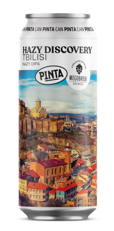 PINTA Hazy Discovery Tbilisi Hazy DIPA pivo 500 ml silné