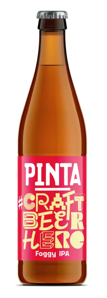 PINTA #CraftBeerHere Foggy IPA pivo 500 ml hazy