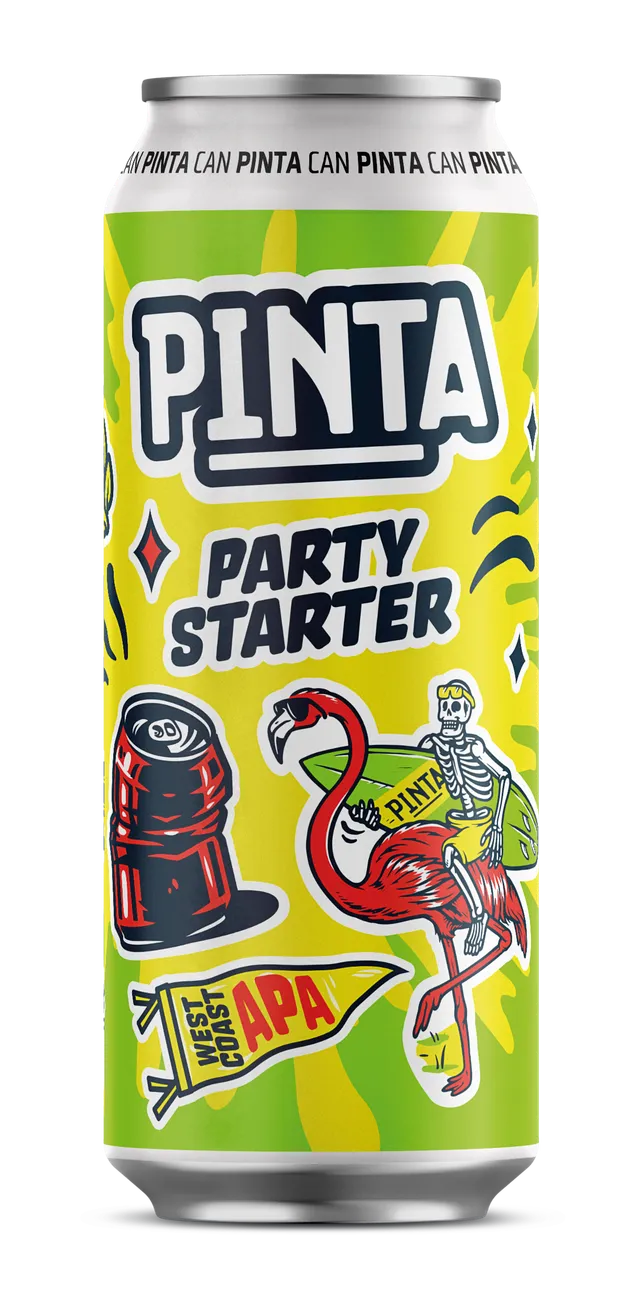 Pinta Party Starter West Coast APA pivo 500 ml světlé
