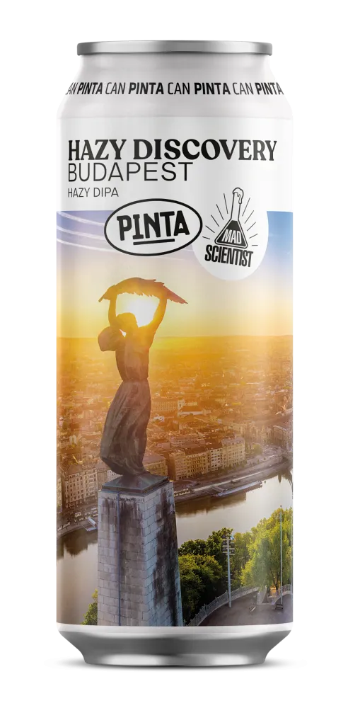 Browar Pinta Hazy Discovery Budapest Hazy DIPA pivo 500 ml