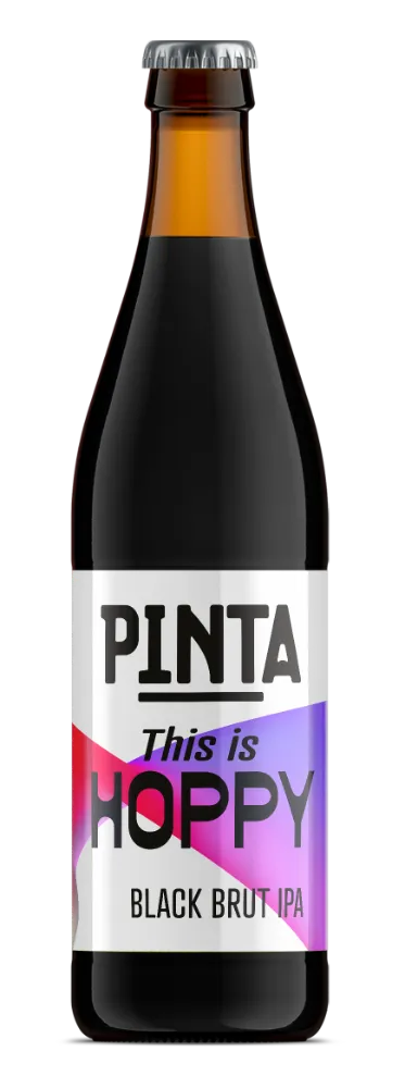 PINTA This is HOPPY Black Brut IPA pivo 500 ml tmavé