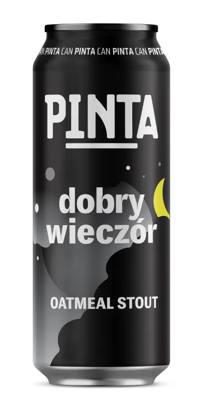 PINTA Dobry Wieczór Oatmeal Stout pivo 500 ml tmavé