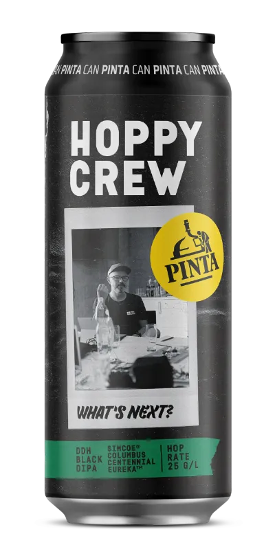 Pinta Hoppy Crew What's Next Black DIPA pivo 500 ml tmavé